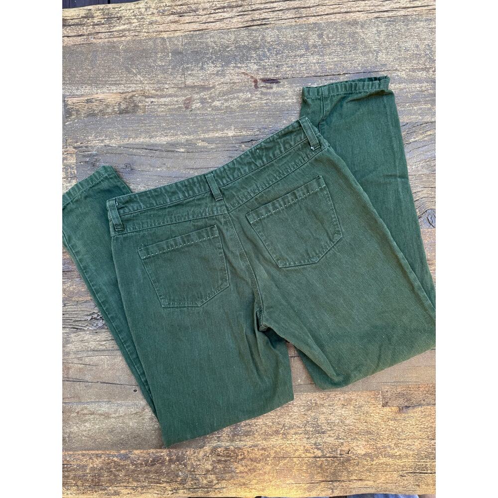 Pilcro and the Letterpress Green Linen Pants Size 28 - Picture 2 of 6